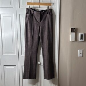 Express Women’s Brown Plaid Straight-Leg Trousers sz12R